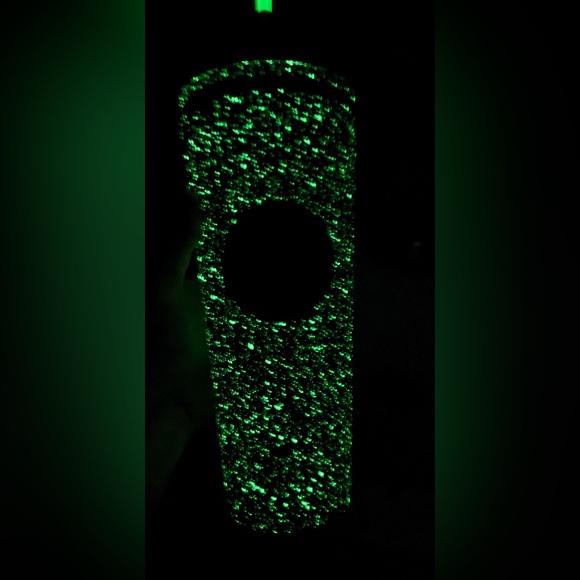 NWT Starbucks Glow-in-the-Dark Purple Tumbler with Green Straw, 24oz - Picture 10 of 10